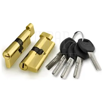 Цилиндровый механизм Punto (Пунто) (A202/60) A2002Knob 60 mm (25+10+25) с вертушкой латунь