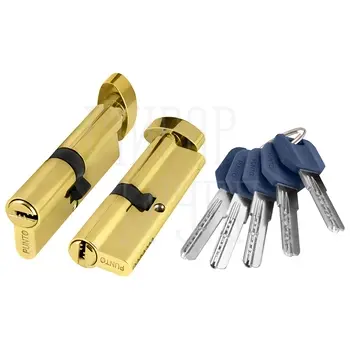 Цилиндровый механизм Punto (Пунто) (Z402/90) Z4002Knob 90 (40+10+40) с вертушкой латунь