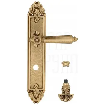 Дверная ручка Venezia 'CASTELLO' на планке PL90 французское золото (wc-4)