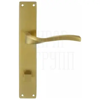 Дверная ручка на планке Extreza Hi-Tech 'PERLA' (Перла) на планке PL13 матовая латунь pvd (WC)