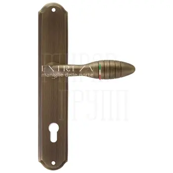 Дверная ручка Extreza 'MIREL' (Мирель) 316 на планке PL01 матовая бронза (cyl)