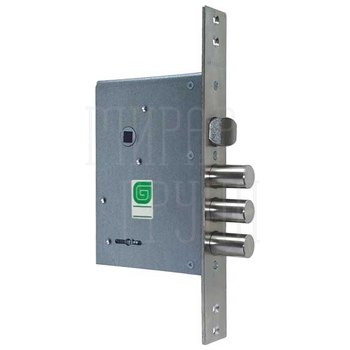 Замок Guardian (Гардиан) врезной сувальдный с защёлкой ЗВ 30.11 4 кл. (длинный кл. 715 мм) /128:7828/ никель