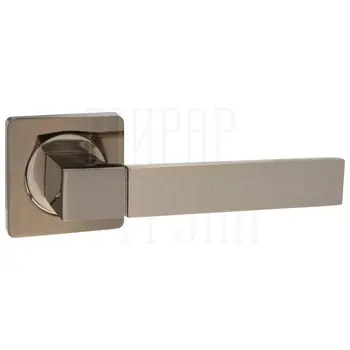 Дверные ручки Puerto (Пуэрто) INAL 521-02 на квадратной розетке черный никель + никель