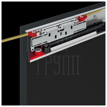 Раздвижная система невидимая для двери Terno Scorrevoli Magic 2 (80-110 см) анодированное серебро