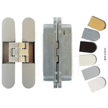 Петля дверная скрытая Koblenz Kubica 7080 DXSX (80/100 кг) матовый хром