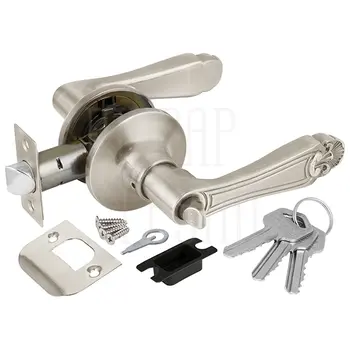 Дверная ручка-защелка Punto (Пунто) DK637 (кл./фик.) матовый никель