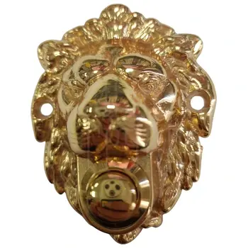 Кнопка электрического звонка 'LION' 79x62x30, (материал - латунь) полированная латунь