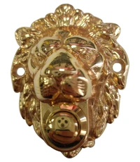 Кнопка электрического звонка "LION" 79x62x30, (материал - латунь)