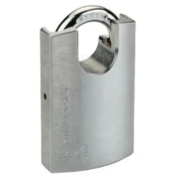 Навесной замок Mul-T-Lock G 55P (MTL300) дужка закаленая сталь + защита дуги матовый хром