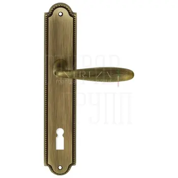 Дверная ручка Extreza 'VIGO' (Виго) 324 на планке PL03 матовая бронза (cab) (KEY)