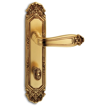 Дверная ручка на планке Salice Paolo 'Ginevra' 3076 французское золото (wc)