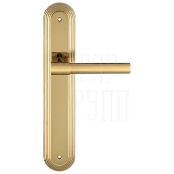 Дверная ручка Extreza 'NUVO' (Нуво) 125 на планке PL05 полированное золото