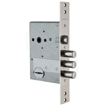 Замок Guardian (Гардиан) врезной сувальдный с защёлкой ЗВ 50.11 4 кл. /123:125/ схема