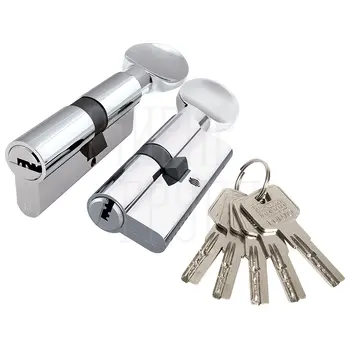 Цилиндровый Punto (Пунто) Z3002Knob80(35+10+35) с вертушкой хром