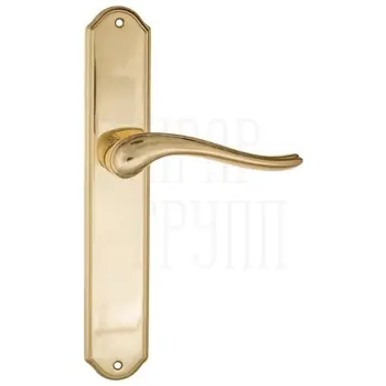 Дверная ручка Fratelli Cattini 'LAVERA' на планке PL02 полированная латунь