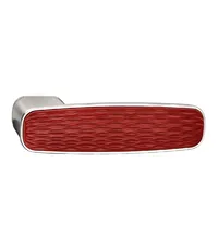 Дверная ручка на розетке CAPSULA 807 SN/RED матовый никель/красный