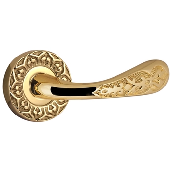 Дверная ручка на розетке Mestre Mihrab OR 4444 золото 24к