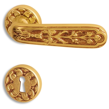 Дверная ручка на розетке Salice Paolo 'Riyadh' 4310 французское золото