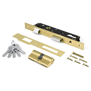 Замок врезной Palladium 0153 латунь (30 мм) золото