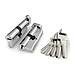 Цилиндровый механизм Fuaro (Фуаро) (R602/90) R6002Knob 90 mm (45+10+35) с вертушкой, хром