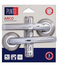 Купить Дверная ручка Punto (Пунто) на круглой розетке "ARCO" HD по цене 882 руб. в Москве