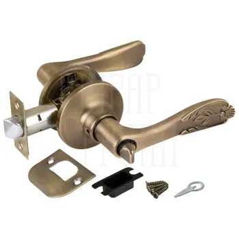 Дверная ручка-защелка Punto (Пунто) DK633 (фик.) матовая бронза