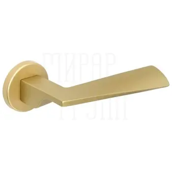 Дверная ручка Extreza Hi-Tech 'DIA' (Диа) 118 на круглой розетке R12 матовое золото