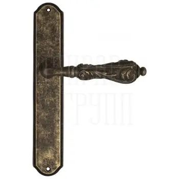 Дверная ручка Venezia 'MONTE CRISTO' на планке PL02 античная бронза