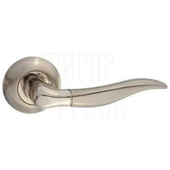 Дверные ручки Puerto (Пуэрто) INAL 508-08 на круглой розетке матовый никель + никель