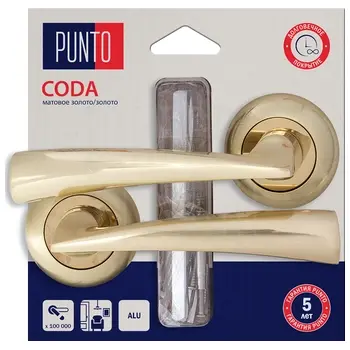 Ручка Punto (Пунто) раздельная LM/A R.TL54.CODA/HD матовое золото/золото