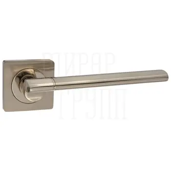 Дверные ручки Puerto (Пуэрто) INAL 522-02 на квадратной розетке матовый никель + никель