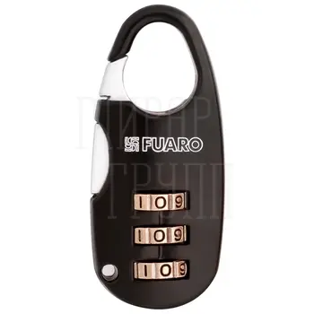 Замок Fuaro (Фуаро) кодовый PLZ-TRAVEL-2903B CODE (PLZ-29-03B) /блистер черный