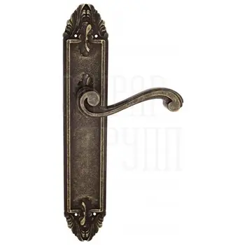 Дверная ручка Venezia 'VIVALDI' на планке PL90 античная бронза