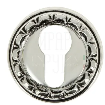 Накладка дверная под цилиндр Extreza CYL R02 натуральное серебро + черный