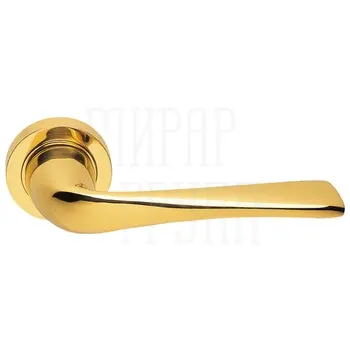 Дверные ручки на розетке Morelli Luxury 'Lemans' золото