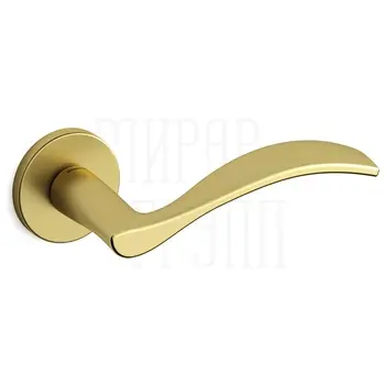 Дверная ручка на розетке Mandelli 'Zen' 711 матовое золото + золото