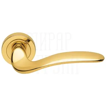 Дверные ручки на розетке Morelli Luxury 'Cobra' золото