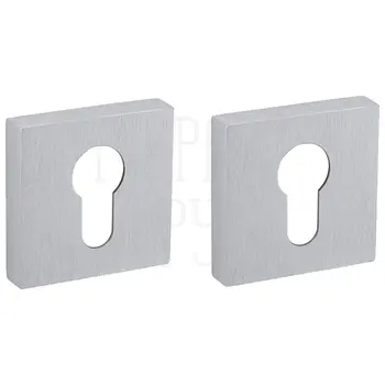 Накладки под цилиндр на квадратной розетке Tupai 1999 Q матовый хром