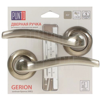 Ручка Punto (Пунто) раздельная GERION TL/HD зеленая бронза