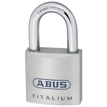 Навесной замок ABUS 725TI/50 B/PLCZHRUS (80TI) TITALIUM (дужка Ø8 мм) матовый хром
