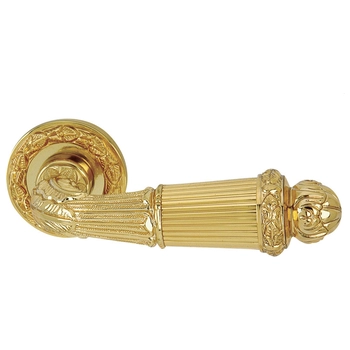 Дверная ручка на розетке Mestre OR 6520 золото 24к