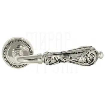 Дверная ручка на розетке Venezia 'MONTE CRISTO' D3 натуральное серебро