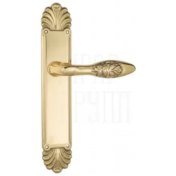 Дверная ручка Venezia 'CASANOVA' на планке PL87 полированная латунь