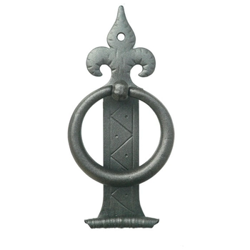 Дверная рчка-гонг(стучалка) кованая стальная Galbusera Art.903 BATTENTE серый чугун