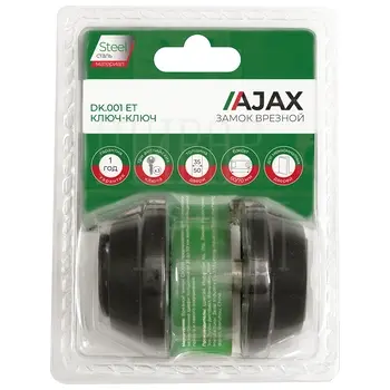 Замок Ajax (Аякс) врезной DK.001 ET черный