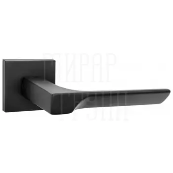 Дверные ручки Puerto (Пуэрто) 'Кастаньоле', серия SLIM INAL 549-03 (slim) на тонком квадратном основании черный