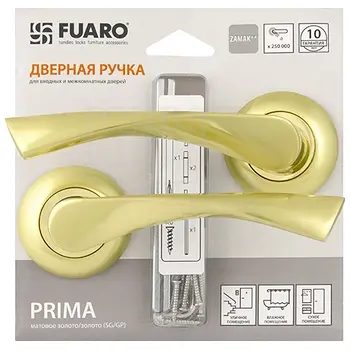 Ручка Fuaro (Фуаро) раздельная PRIMA RM/HD матовое золото/золото