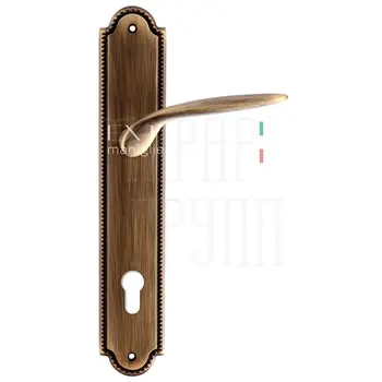 Дверная ручка Extreza 'CALIPSO' (Калипсо) 311 на планке PL03 матовая бронза (cyl)