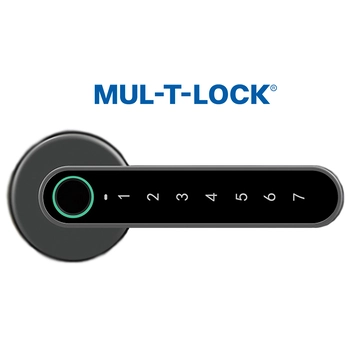 Электронная ручка Mul-T-Lock Smart H03 c отпечатком пальца, по коду, через телефон черный