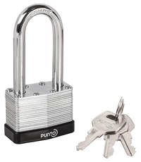 Купить Замок Punto (Пунто) навесной PK-6550L 3 key англ. длиная дужка по цене 432 руб. в Москве